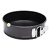 PureBake Premium SGS Certified Cake Moulds | 8 inch Cake Tin- Teflon Coated Removable Base, Non-Stick Cake Tins/Pan/Trays for Microwave, Oven and Bakeware - Black (21.60 Cm)